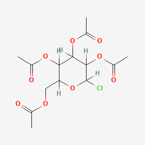 molecular formula C14H19ClO9 B3068614 (3,4,5-三乙酰氧基-6-氯氧杂-2-基)甲基乙酸酯 CAS No. 66966-08-3