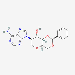 B3068660 (2R,4aR,7R,8S,8aS)-7-(6-amino-9H-purin-9-yl)-2-phenylhexahydropyrano[3,2-d][1,3]dioxin-8-ol CAS No. 705967-67-5