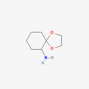molecular formula C8H15NO2 B3068697 1,4-二氧杂螺[4.5]癸烷-6-胺 CAS No. 731858-91-6