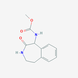 molecular formula C12H14N2O3 B3068712 (2-Oxo-2,3,4,5-tetrahydro-1H-benzo[D]azepin-1-YL)-carbamic acid methyl ester CAS No. 74581-23-0