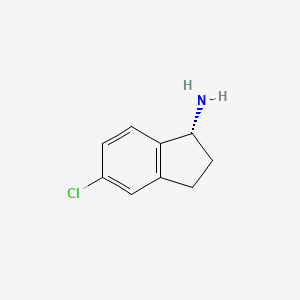 molecular formula C9H10ClN B3068766 (R)-5-Chloro-2,3-dihydro-1H-inden-1-amine CAS No. 812695-59-3
