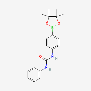 molecular formula C19H23BN2O3 B3068774 1-Phenyl-3-(4-(4,4,5,5-tetramethyl-1,3,2-dioxaborolan-2-yl)phenyl)urea CAS No. 819056-67-2