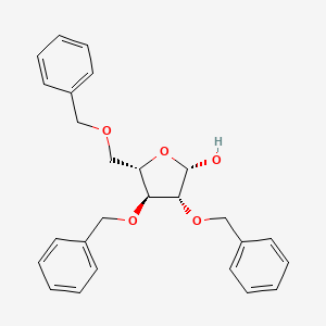 molecular formula C26H28O5 B3068856 (2S,3R,4S,5S)-3,4-二(苄氧基)-5-((苄氧基)甲基)四氢呋喃-2-醇 CAS No. 89615-42-9