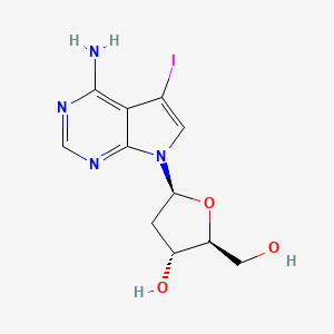 (2S,3R,5S)-5-(4-Amino-5-iodo-7H-pyrrolo[2,3-d]pyrimidin-7-yl)-2-(hydroxymethyl)tetrahydrofuran-3-ol