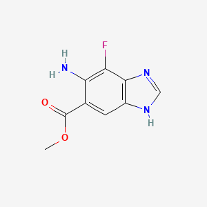 B3068921 1H-Benzimidazole-5-carboxylic acid, 6-amino-7-fluoro-, methyl ester CAS No. 918321-29-6