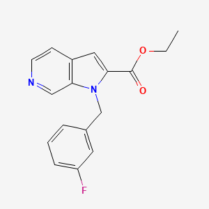 1h-Pyrrolo[2,3-c]pyridine-2-carboxylic acid,1-[(3-fluorophenyl)methyl]-,ethyl ester