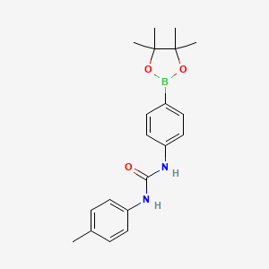 molecular formula C20H25BN2O3 B3068962 尿素，N-(4-甲基苯基)-N'-[4-(4,4,5,5-四甲基-1,3,2-二氧杂硼烷-2-基)苯基]- CAS No. 935660-80-3