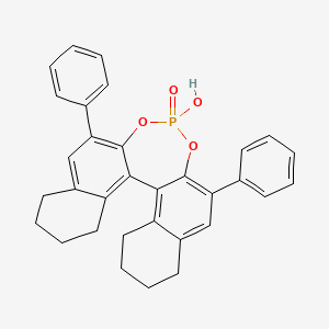 molecular formula C32H29O4P B3068978 (11bR)-4-羟基-2,6-二苯基-8,9,10,11,12,13,14,15-八氢二萘[2,1-d:1',2'-f][1,3,2]二氧杂磷杂环-4-氧化物 CAS No. 945852-48-2
