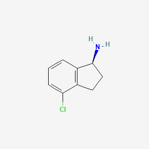 molecular formula C9H10ClN B3068991 (1S)-4-chloro-2,3-dihydro-1H-inden-1-amine CAS No. 945950-80-1