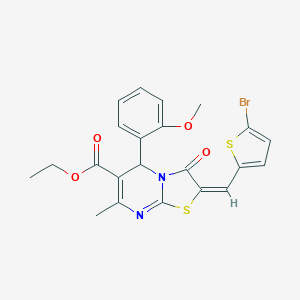 ethyl 2-[(5-bromo-2-thienyl)methylene]-5-(2-methoxyphenyl)-7-methyl-3-oxo-2,3-dihydro-5H-[1,3]thiazolo[3,2-a]pyrimidine-6-carboxylate