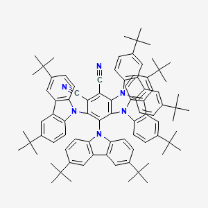 molecular formula C88H96N6 B3069151 3,4,5,6-Tetrakis(3,6-di-tert-butyl-9H-carbazol-9-yl)phthalonitrile CAS No. 1469705-93-8