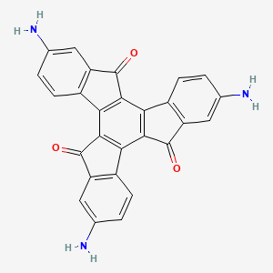 molecular formula C27H15N3O3 B3069219 2,7,12-Triamino-5H-diindeno[1,2-a:1',2'-c]fluorene-5,10,15-trione CAS No. 209112-55-0