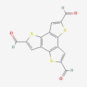 molecular formula C15H6O3S3 B3069250 Benzo[1,2-b:3,4-b':5,6-b'']trithiophene-2,5,8-tricarbaldehyde CAS No. 2243590-42-1