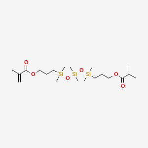 molecular formula C20H40O6Si3 B3069365 3-[[[二甲基-[3-(2-甲基丙-2-烯酰氧基)丙基]甲硅烷基]氧基-二甲基甲硅烷基]氧基-二甲基甲硅烷基]丙基 2-甲基丙-2-烯酸酯 CAS No. 58130-03-3