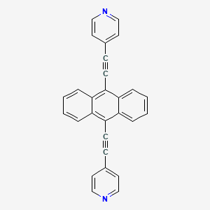 molecular formula C28H16N2 B3069382 9,10-Bis(4-pyridylethynyl)anthracene CAS No. 596130-35-7