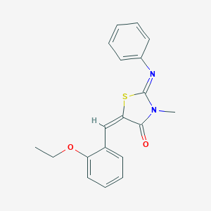 molecular formula C19H18N2O2S B306939 (2E,5E)-5-(2-ethoxybenzylidene)-3-methyl-2-(phenylimino)-1,3-thiazolidin-4-one 