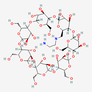 molecular formula C44H76N2O34 B3069390 6A-[(2-aminoethyl)amino]-6A-deoxy-beta-Cyclodextrin CAS No. 60984-63-6