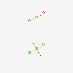 molecular formula C2H6Cl2O2Si2 B3069413 Dichloro(dimethyl)silane;dioxosilane CAS No. 68611-44-9
