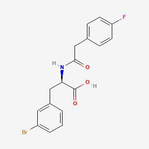 (2R)-3-(3-bromophenyl)-2-[[2-(4-fluorophenyl)acetyl]amino]propanoic acid