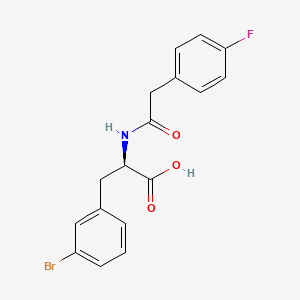 molecular formula C17H15BrFNO3 B3069417 (2R)-3-(3-溴苯基)-2-[[2-(4-氟苯基)乙酰]氨基]丙酸 CAS No. 68938-01-2