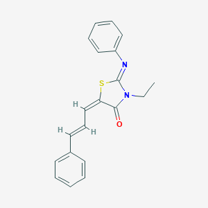 molecular formula C20H18N2OS B306945 (2E,5E)-3-ethyl-2-(phenylimino)-5-[(2E)-3-phenylprop-2-en-1-ylidene]-1,3-thiazolidin-4-one 