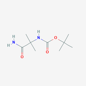 molecular formula C9H18N2O3 B3069451 叔丁基(1-氨基-2-甲基-1-氧代丙-2-基)氨基甲酸酯 CAS No. 73470-46-9