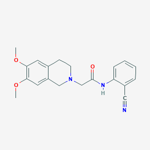 N-(2-cyanophenyl)-2-(6,7-dimethoxy-3,4-dihydroisoquinolin-2(1H)-yl)acetamide