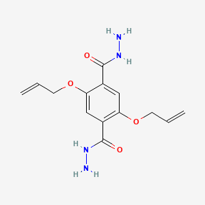 molecular formula C14H18N4O4 B3069550 2,5-Bis(allyloxy)terephthalohydrazide CAS No. 2227151-69-9