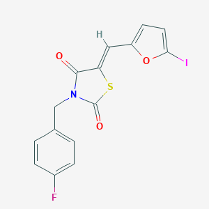 3-(4-Fluorobenzyl)-5-[(5-iodo-2-furyl)methylene]-1,3-thiazolidine-2,4-dione