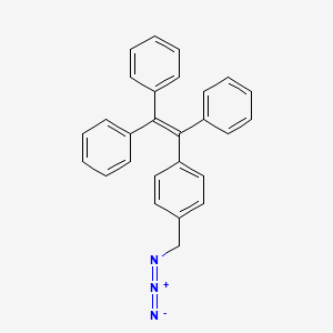 molecular formula C27H21N3 B3069614 (2-(4-(Azidomethyl)phenyl)ethene-1,1,2-triyl)tribenzene CAS No. 1403677-99-5