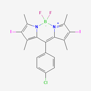 10-(4-Chlorophenyl)-5,5-difluoro-2,8-diiodo-1,3,7,9-tetramethyl-5H-dipyrrolo[1,2-c:2',1'-f][1,3,2]diazaborinin-4-ium-5-uide