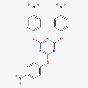 molecular formula C21H18N6O3 B3069637 2,4,6-三(4-氨基苯氧基)-1,3,5-三嗪 CAS No. 22065-34-5