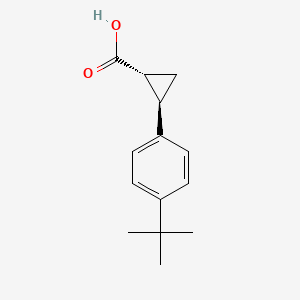 molecular formula C14H18O2 B3069651 trans-2-(4-Tert-butylphenyl)cyclopropanecarboxylic acid CAS No. 105393-30-4