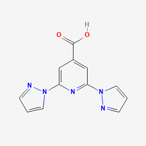 molecular formula C12H9N5O2 B3069670 2,6-双(1H-吡唑-1-基)异烟酸 CAS No. 600727-96-6