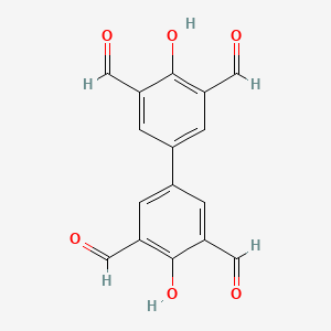 molecular formula C16H10O6 B3069678 5,5'-Bi[2-hydroxyisophthalaldehyde] CAS No. 286385-47-5
