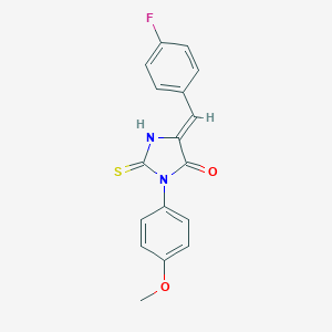 molecular formula C17H13FN2O2S B306970 5-(4-Fluorobenzylidene)-3-(4-methoxyphenyl)-2-thioxo-4-imidazolidinone 