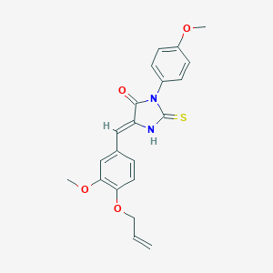 molecular formula C21H20N2O4S B306971 5-[4-(Allyloxy)-3-methoxybenzylidene]-3-(4-methoxyphenyl)-2-thioxo-4-imidazolidinone 
