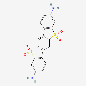 molecular formula C18H12N2O4S2 B3069745 3,9-二氨基-苯并[1,2-b:4,5-b']双[1]苯并噻吩-5,5,11,11-四氧化物 CAS No. 2253969-12-7