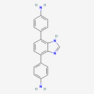 molecular formula C19H16N4 B3069762 4,4'-(1H-苯并咪唑-4,7-二基)双苯胺 CAS No. 1998160-90-9