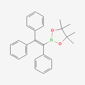 molecular formula C26H27BO2 B3069787 2-(α,β-二苯基苯乙烯基)-4,4,5,5-四甲基-1,3,2-二氧杂硼环丁烷 CAS No. 219488-97-8