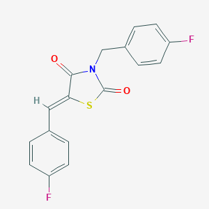 molecular formula C17H11F2NO2S B306980 (5Z)-3-(4-fluorobenzyl)-5-(4-fluorobenzylidene)-1,3-thiazolidine-2,4-dione 