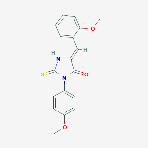 molecular formula C18H16N2O3S B306981 (5Z)-5-(2-methoxybenzylidene)-3-(4-methoxyphenyl)-2-thioxoimidazolidin-4-one 
