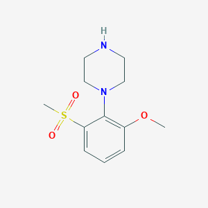 molecular formula C12H18N2O3S B3069831 1-(2-Methanesulfonyl-6-methoxy-phenyl)-piperazine CAS No. 1000018-42-7