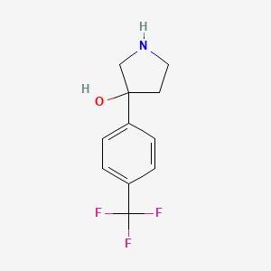 molecular formula C11H12F3NO B3069835 3-[4-(三氟甲基)苯基]吡咯烷-3-醇 CAS No. 1000198-74-2