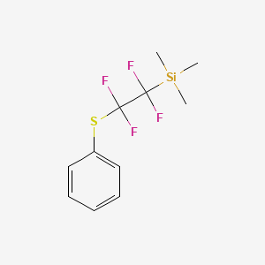 molecular formula C11H14F4SSi B3069839 Trimethyl(1,1,2,2-tetrafluoro-2-(phenylthio)ethyl)silane CAS No. 1000293-91-3