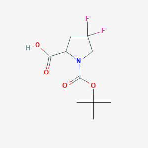 molecular formula C10H15F2NO4 B3069861 1-(叔丁氧羰基)-4,4-二氟吡咯烷-2-羧酸 CAS No. 1000313-01-8
