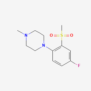 molecular formula C12H17FN2O2S B3069877 1-[(4-氟-2-甲磺酰基)苯基]-4-甲基哌嗪 CAS No. 1000339-70-7