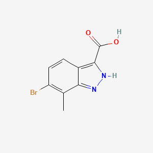molecular formula C9H7BrN2O2 B3069887 6-Bromo-7-methyl-1H-indazole-3-carboxylic acid CAS No. 1000340-71-5