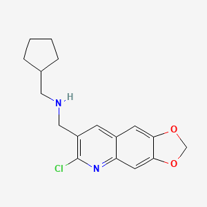 molecular formula C17H19ClN2O2 B3069891 (6-Chloro-[1,3]dioxolo[4,5-g]quinolin-7-ylmethyl)-cyclopentylmethyl-amine CAS No. 1000347-99-8