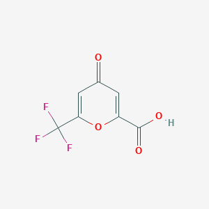 molecular formula C7H3F3O4 B3069902 4-氧代-6-(三氟甲基)-4H-吡喃-2-羧酸 CAS No. 1000350-06-0